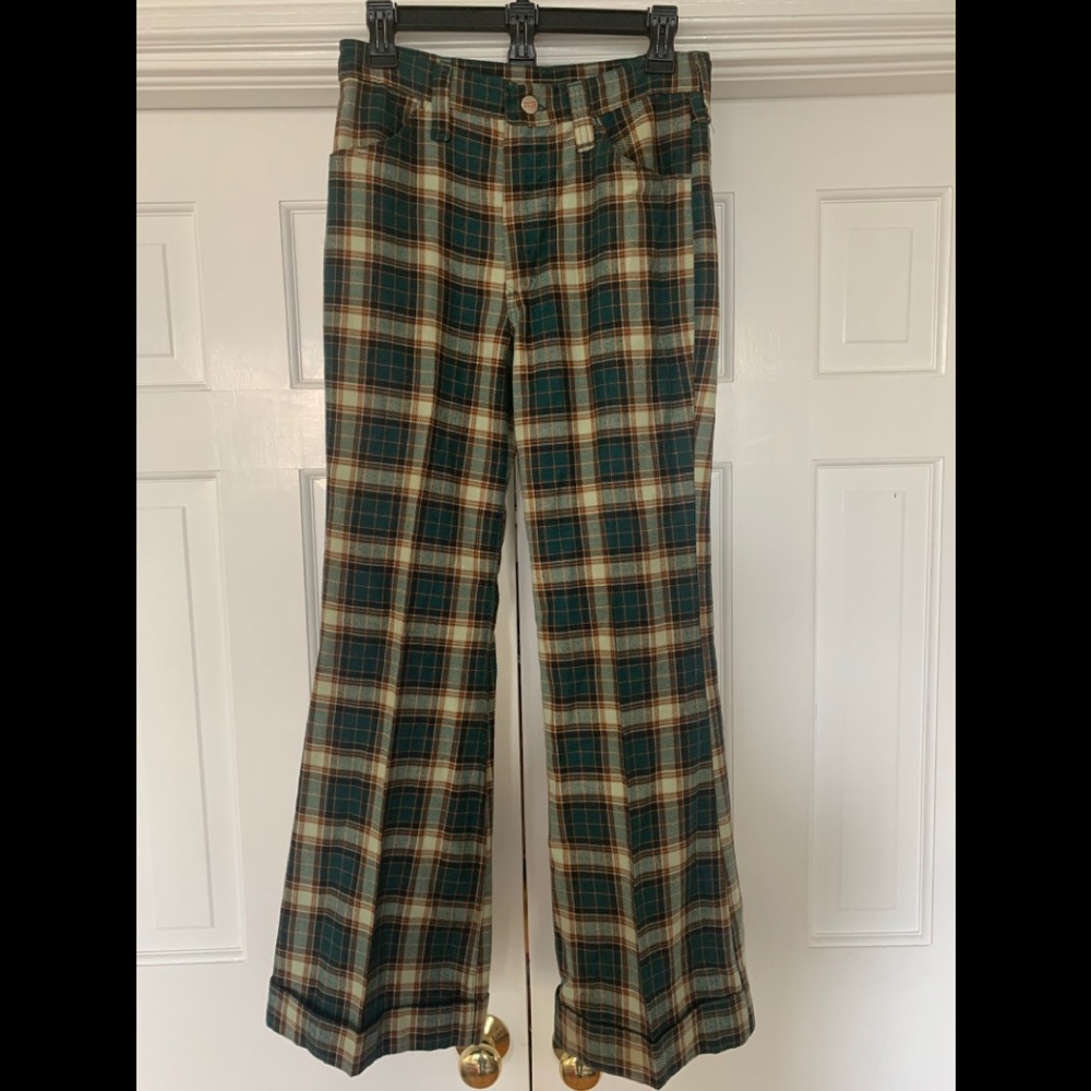 Vintage Wrangler Plaid Flair Pants